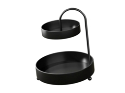 Suporte Para Fruteiras, Cesto De Armazenamento Antiderrapante De 2 Níveis Em Ferro Fundido, Ideal Para Cebolas E Alho.