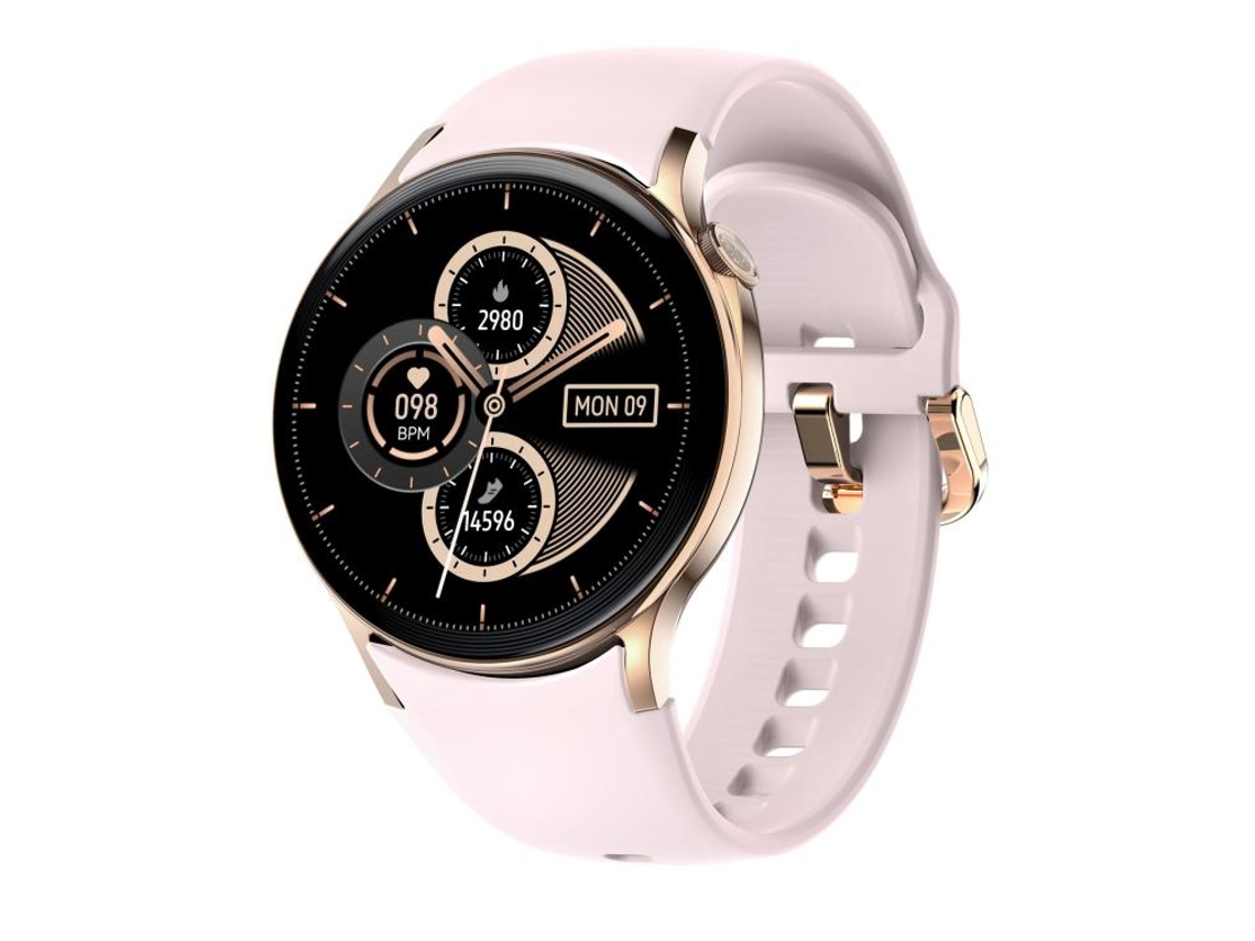 (rosa) Smartwatch Bluetooth Com Tela Amoled De 1,43 Polegadas, À Prova D'água Ip68