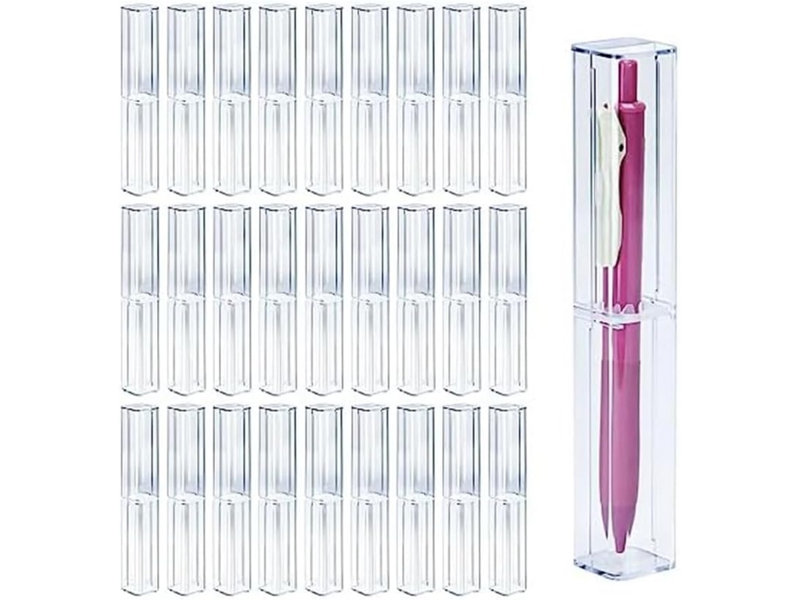 Conjunto De 25 Estojos De Lápis Anneth Em Acrílico Transparente, Reutilizáveis, Para Presente, Embal Gokoco