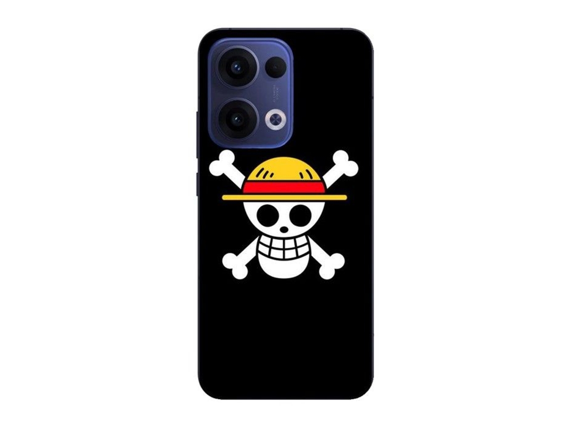 Capa Para Celular - Maniacase - Oppo Reno 13 5g - Silicone - Bandeira De One Piece - Macia