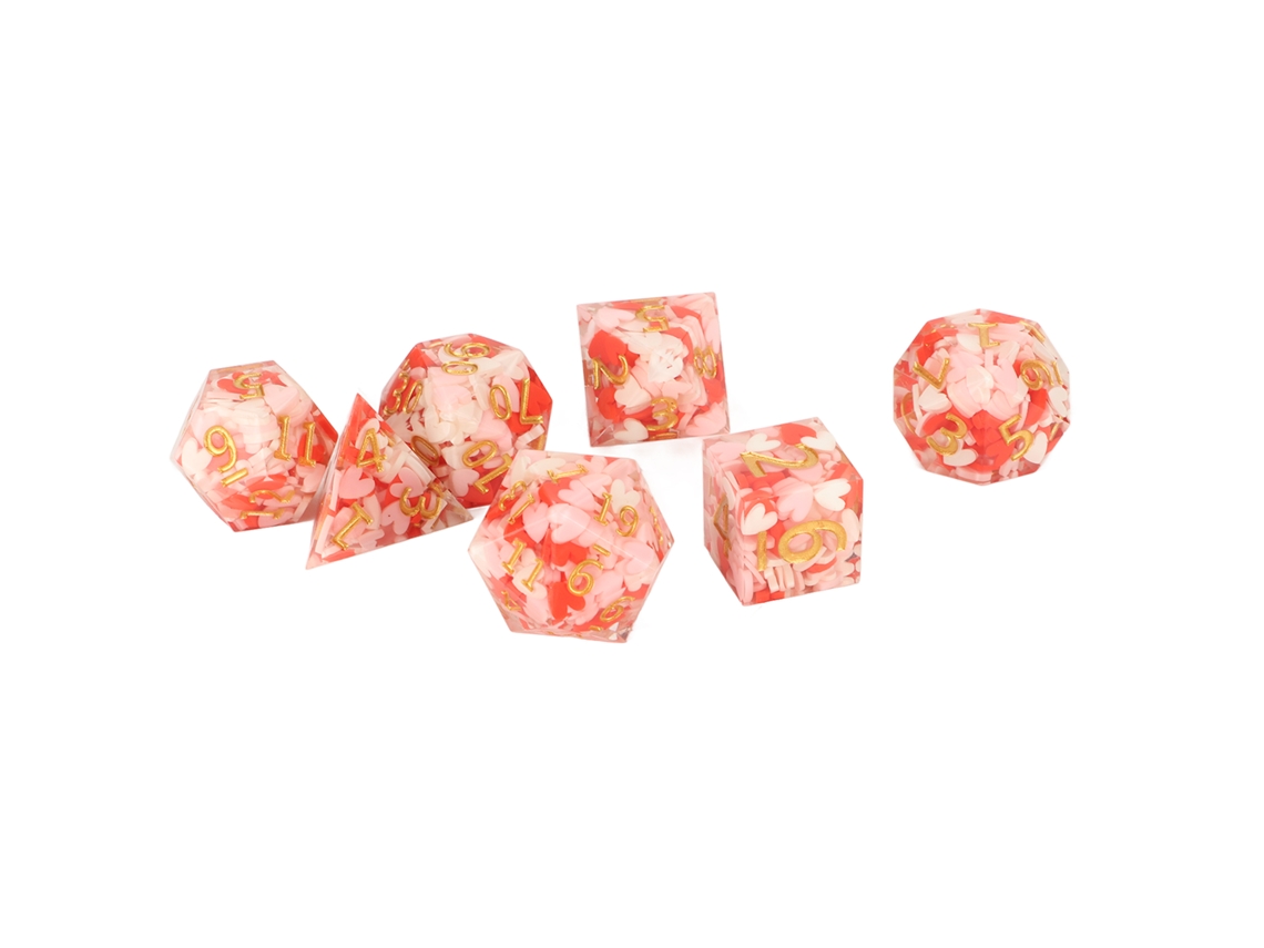 Mali dados Poliédricos de Resina D6 Equilibrados para Rpg e Jogos de Tabuleiro
