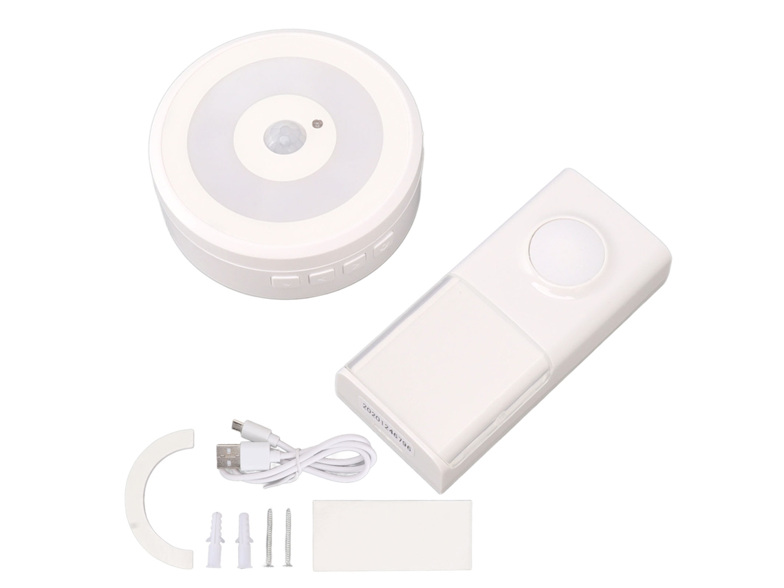 Campainha Inteligente Sem Fio Laxiscreed Com Luz Noturna E Resistência À Água Ip55
