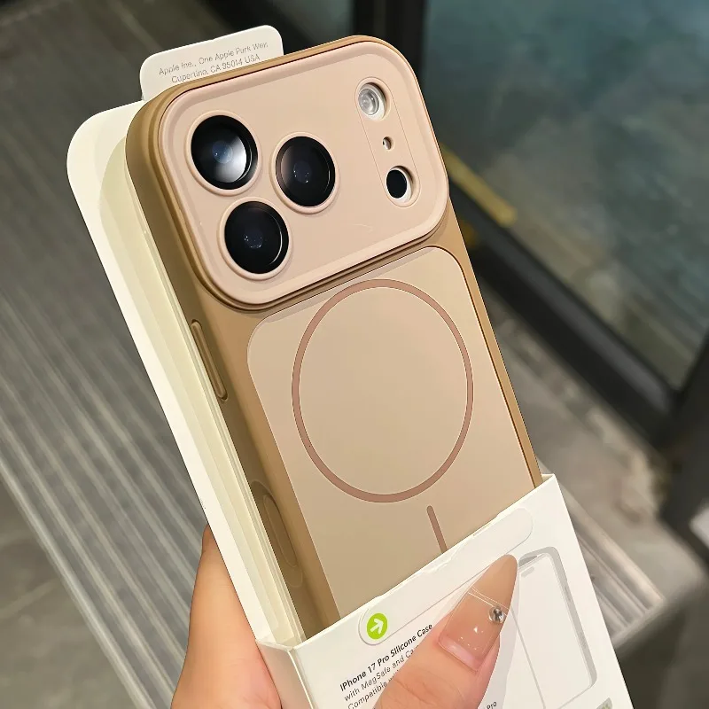 Capa Transparente Magnética Para Iphone 13 Pro (dourada), Carregamento Sem Fio, Capa Protetora De Luxo.