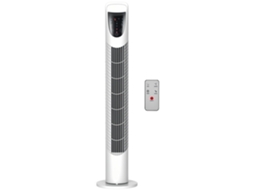 Ventilador De Torre Oscilante Silencioso, 40 W, Controle Remoto, Painel De Controle Sensível Ao Toque, 3 Velocidades, Ø18 X 78,5 Cm (altura), Branco