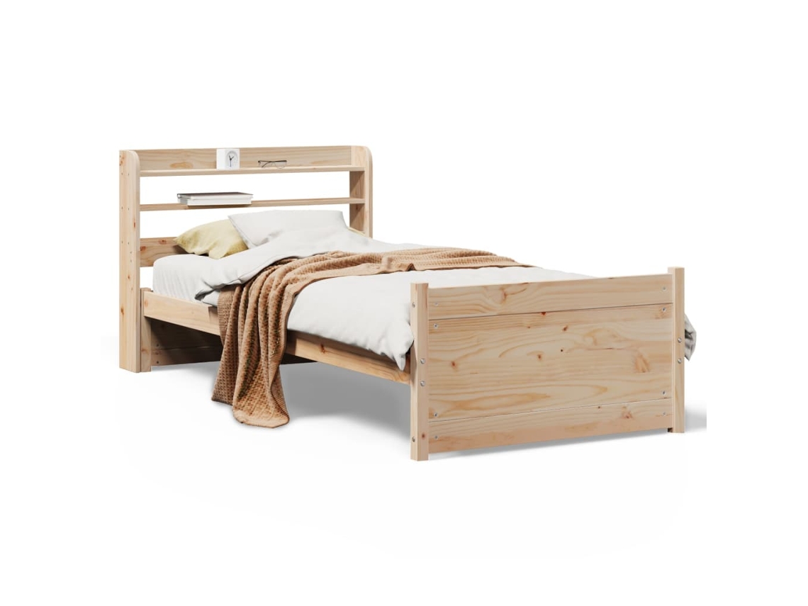 Bed Frame, Bed Frames Vidaxl Marrom Madeira (75 X 190 Cm)