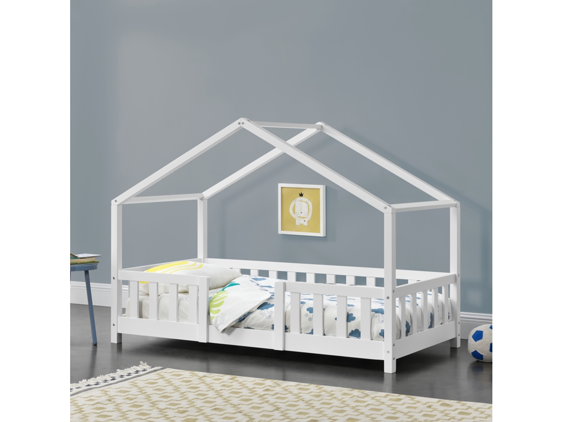 Estrutura de Cama Infantil [EN.CASA] (Branco - Madeira - 80x160cm)