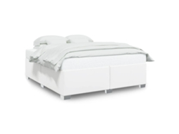 Bed Frame, Bed Frames Vidaxl Branco Couro Artificial (200 X 200 Cm)