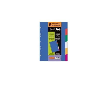 Livro Bolsa Separadores A4 Extra-fuerte 6 Pestañas Multitaladro De Desconocido (espanhol)