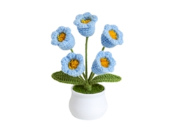 KOFIHETY Vaso De Lírio Do Vale Feito À Mão, Plantas Em Vaso Decorativas Para Casa, Flores Artificiais Arranjos Prontos