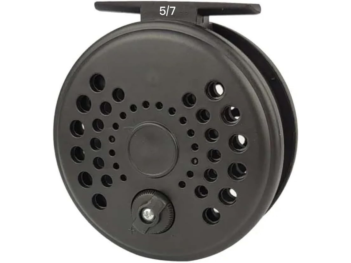 Carretel de Pesca com Mosca, sistema fricção, superleve, resistente, ideal | S/MARCA