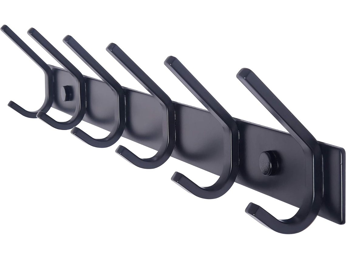 Cabideiro De Parede Com Ganchos De 43, 5 Cm (17 - 1/8 Polegadas) Para Pendurar Casacos