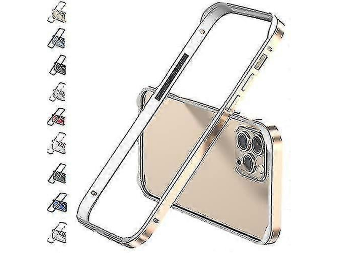 Caixa De Bumper De Metal Alumínio Para Iphone 14 Pro Max/pro/plus Com Bordas Elevadas