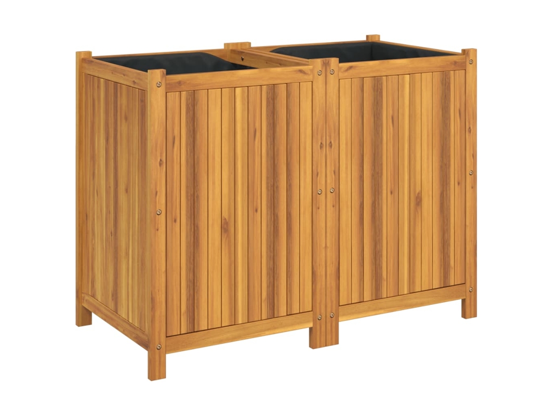 Vaso de Jardim VIDAXL Marrom Madeira de Acácia 100X50X75 Cm