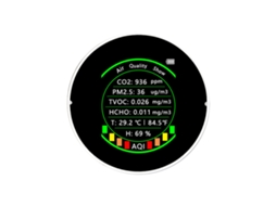 Yuru testador de Qualidade do Ar 7 em 1 Portátil com Display Colorido Detector Co2 Pm2.5 Tvoc Hcho Temperatura Umidade