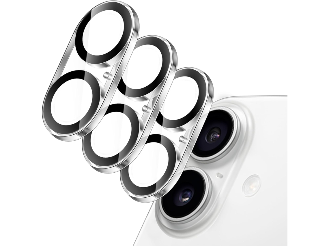 Protetor De Lente Câmera Para Iphone 16 6,1 Polegadas E Plus 6,7 Polegadas, Vidro Temperado 9h, Antirriscos, Compatível Com Capas,-aquaforge