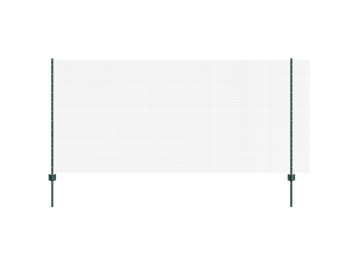 Conjunto 1 Cerca Externa Vidaxl Verde Aço (25 X 1,2 M)