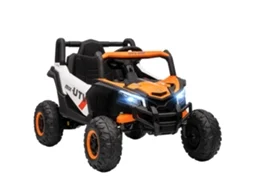Carro Elétrico 12v Infantil Com Controlo Remoto, Cinto, Buzina, Leds E Usb, Para 3-5 Anos, Laranja