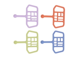 Primerox 4pcs Chupeta de Silicone para Bebê Brinquedo Molar Alivio Gengivas Dentes Futebol Grid