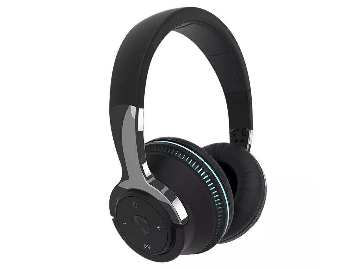 Fones De Ouvido Com Cancelamento De Ruído Ativo, Sem Fio, Bluetooth, Supra Auriculares, Pretos Zeuxo