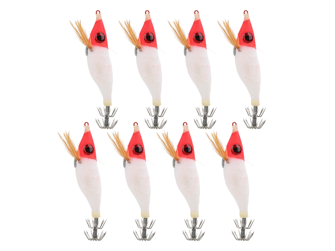 Squid Bait Package Cloth Style (luminous Attraction, Red Head Design)