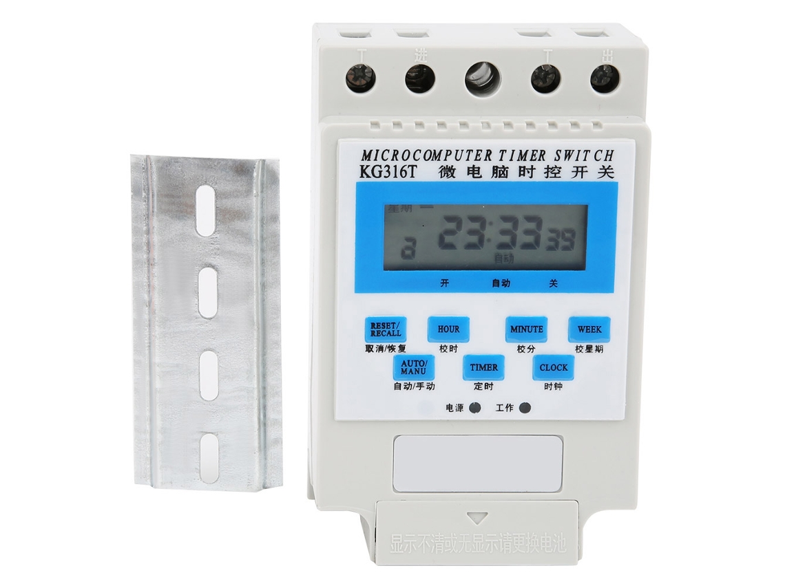 Kg316t Micro Computer Timer Switch Din Rail 220v Controle Digital De Tempo Com Bateria Removível