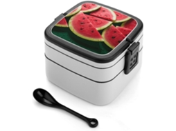 Marmita Bento De Melancia, Linda E Com Duas Camadas, Design Minimalista Moderno, Empilhável, À Prova De Vazamentos