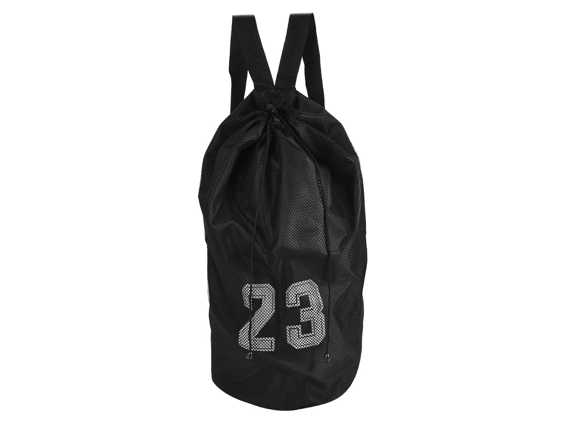Mochila De Corda Com Malha Para Treino De Basquete Futebol Futebol Americano Exercícios (preto)