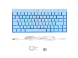 Teclado Mecânico Azul 82 Teclas 3 Modos Rgb Compatível Com Windows Ios Android Blue Switch