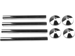 Conjunto De 8 Capas Para Tubos De Radiador De 15 Mm Para Banheiro, Com Efeito Cromado.