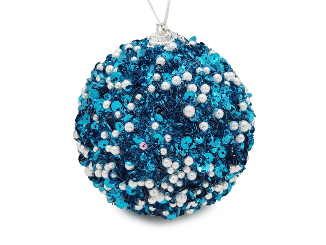 Bola de Natal de 8cm com Paillettes Pearl LAXISCREED