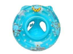 Boia de Natação Infantil para Bebês de 3 a 36 Meses, Pescoço com Assento, Acessórios para Piscina, Azul AQUAFORGE