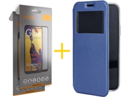 Kit Capa e 2 Películas Apple iPhone 11 Pro Max ACCETEL Full Gandy Flip (Azul)
