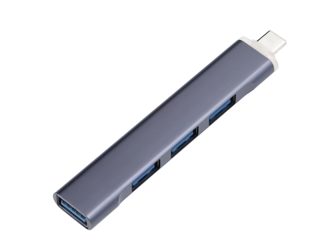 Dock De Expansão Type C Com 4 Portas Usb, Cinza Sfushos