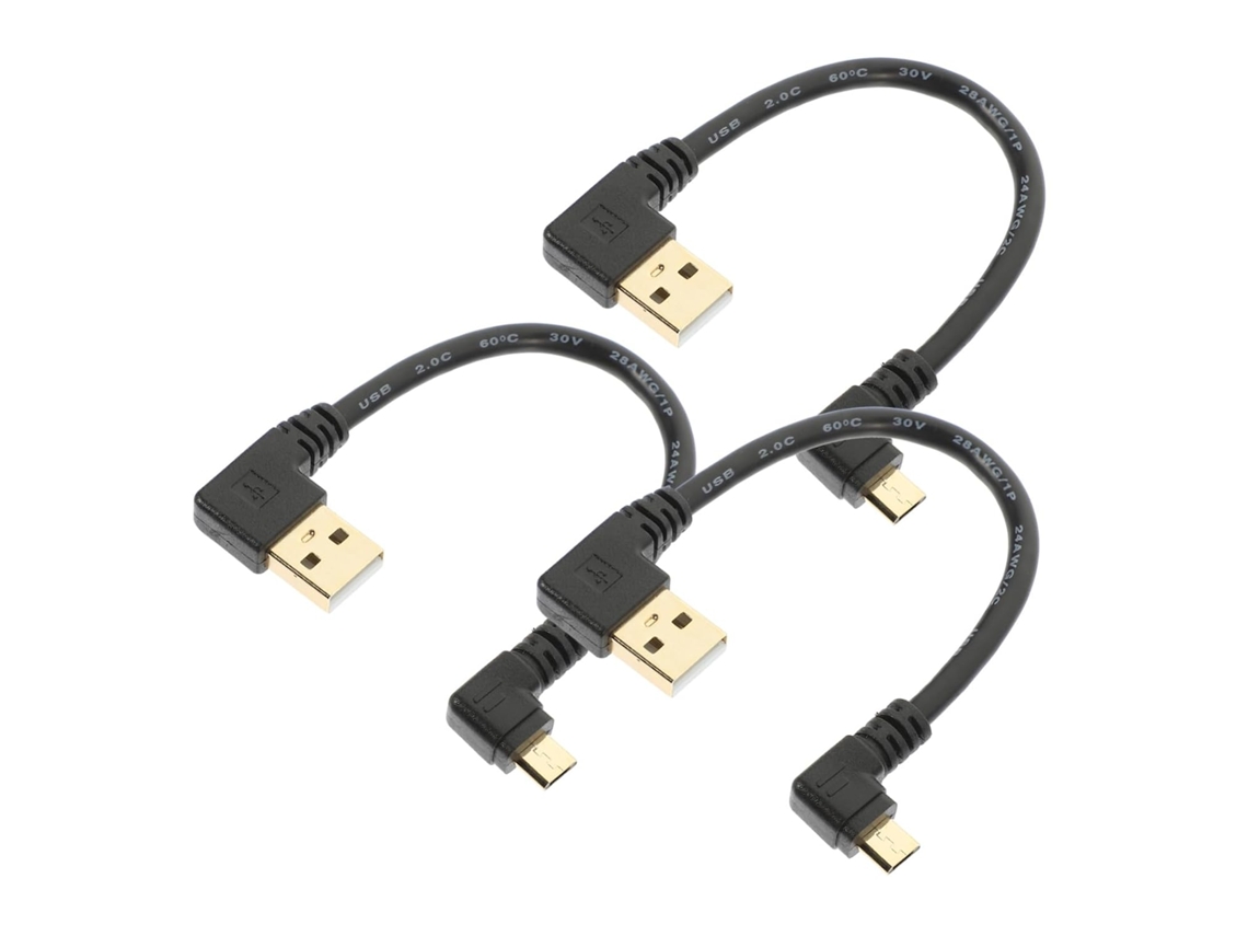 Cabo De Liga Zinco Banhado A Ouro 3 Peças Com Conector Micro Usb 15