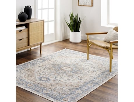 Tapete LIVABLISS Lavável na Máquina Castanho/Azul 200x275