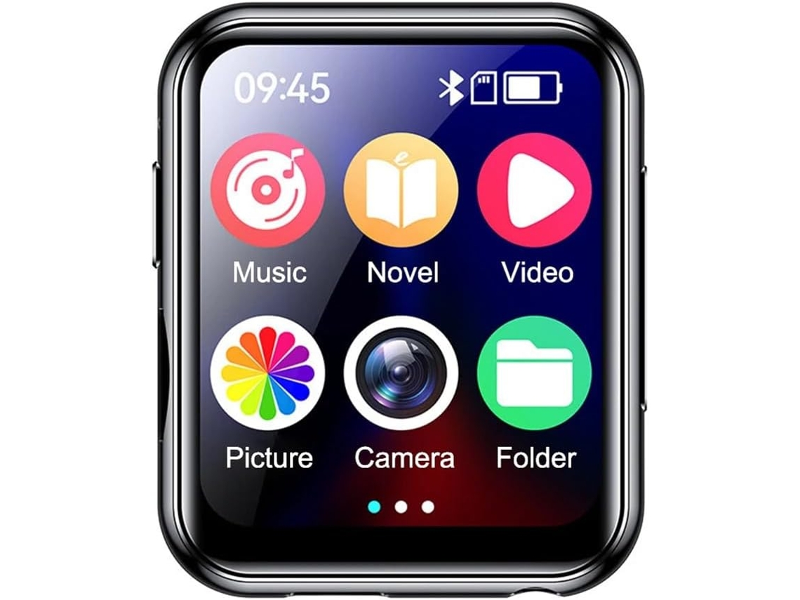 Reprodutor de MP3/MP4, Tela Bluetooth, Bluetooth 5.4, Alto-falante, Gravador de Música com Vídeo HiFi