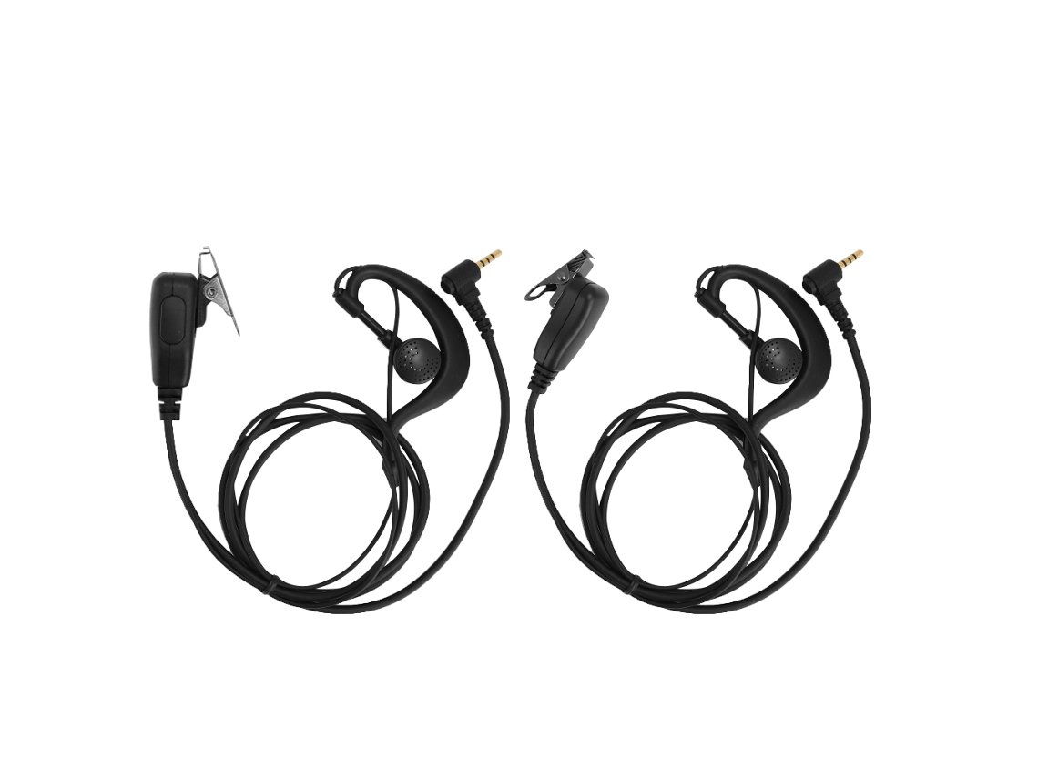2 fones de ouvido ABS com plugue de 3,5 mm para rádios CHABERLU
