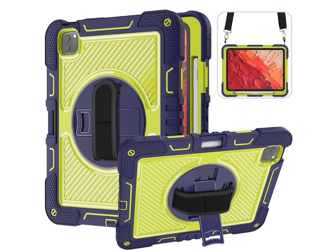 Capa Giratória 360° Em Silicone E Pc Para Ipad Pro 11, Verde Elysve
