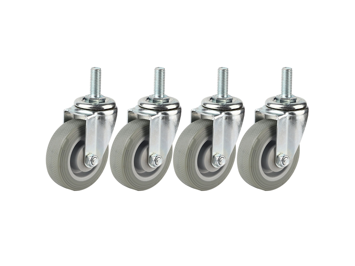Orevant-4 Peças De Carro De Mobiliário Com Rodas De Caster De Pvc Silenciosas Com Freio Fixo De 3 Polegadas