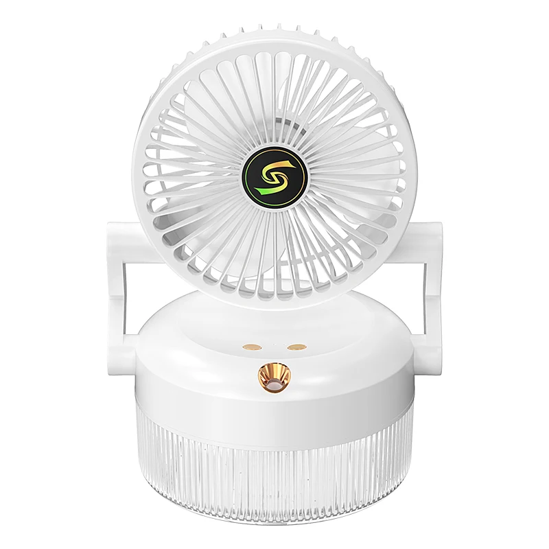 Mini Ventilador MDUG portátil, 2000mah, visor LED (cinza)