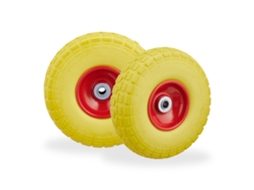 Conjunto De 2 Pneus De Pu Para Carrinho De Mão