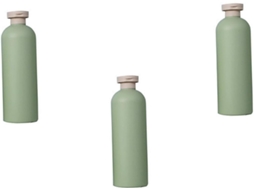 Conjunto de 3 garrafas de banho recarregáveis de 400 ml, compactas e práticas.