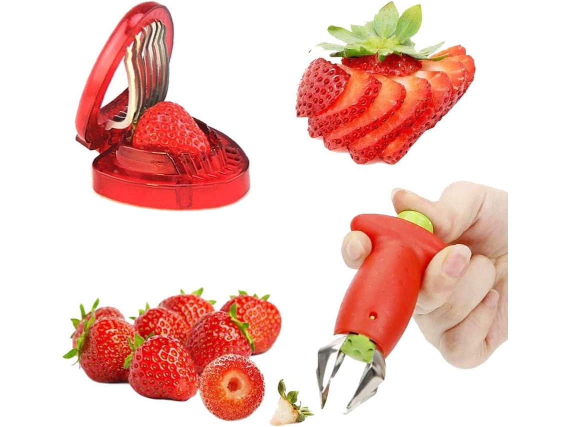 Fatiador De Morangos, Descascador De Morangos, Removedor De Tomates, Aço Inoxidável