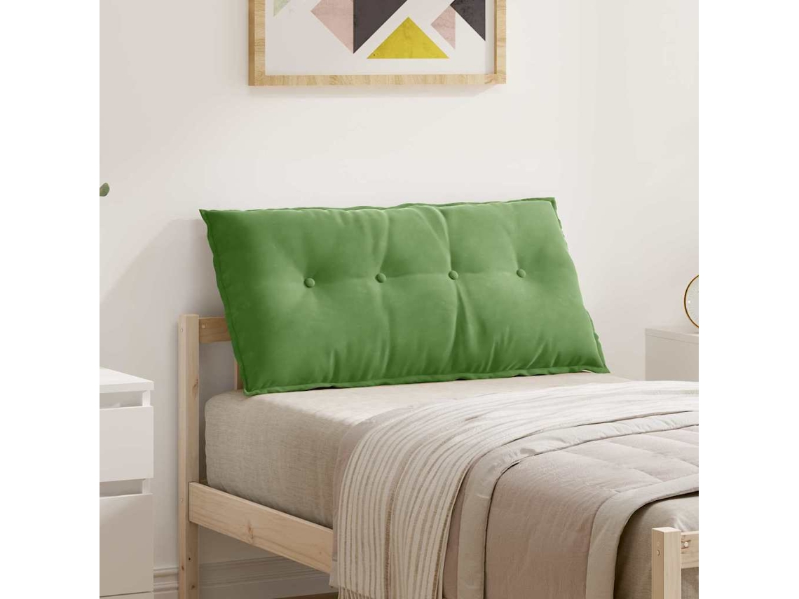 Vidaxl Travesseiro Para Costas Verde Claro 100 X 50 Cm