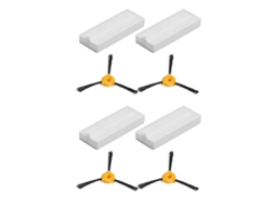 Conjunto de escovas laterais de filtros 4X para peças de ferramentas acessórias de aspirador de pó Conga Slim 890