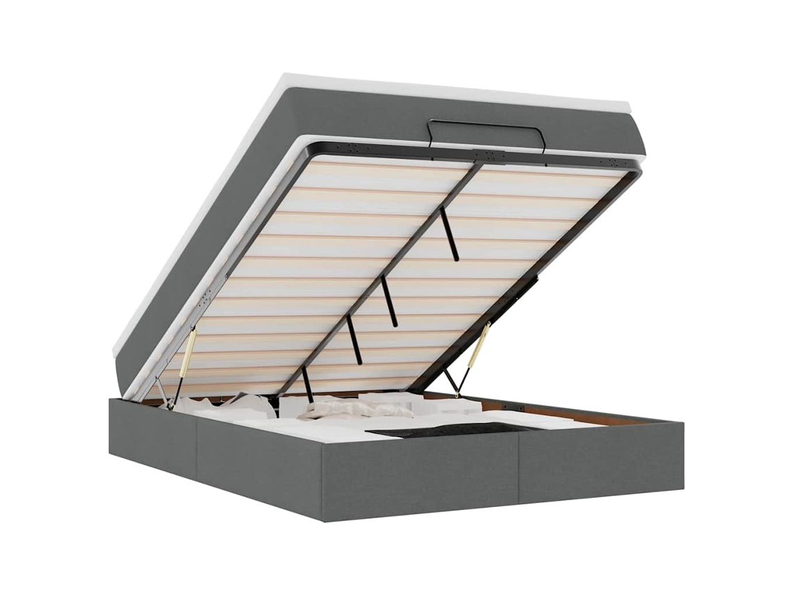 Ottoman Bed, Ottoman Beds Vidaxl Cinzeto Tecido (140 X 190 Cm)