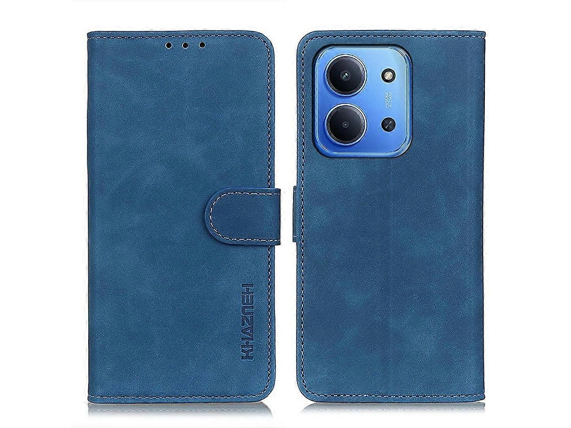 Capa De Celular Tkdaddy Khazneh Para Xiaomi Redmi 15c 4g (global) (171 Mm) / Poco C85 4g Com Textura Retrô E Couro Sintético, Azul