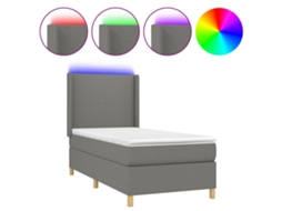 Box Spring Bed, Box Spring Beds Vidaxl Cinzeto Tecido (100 X 200 Cm)