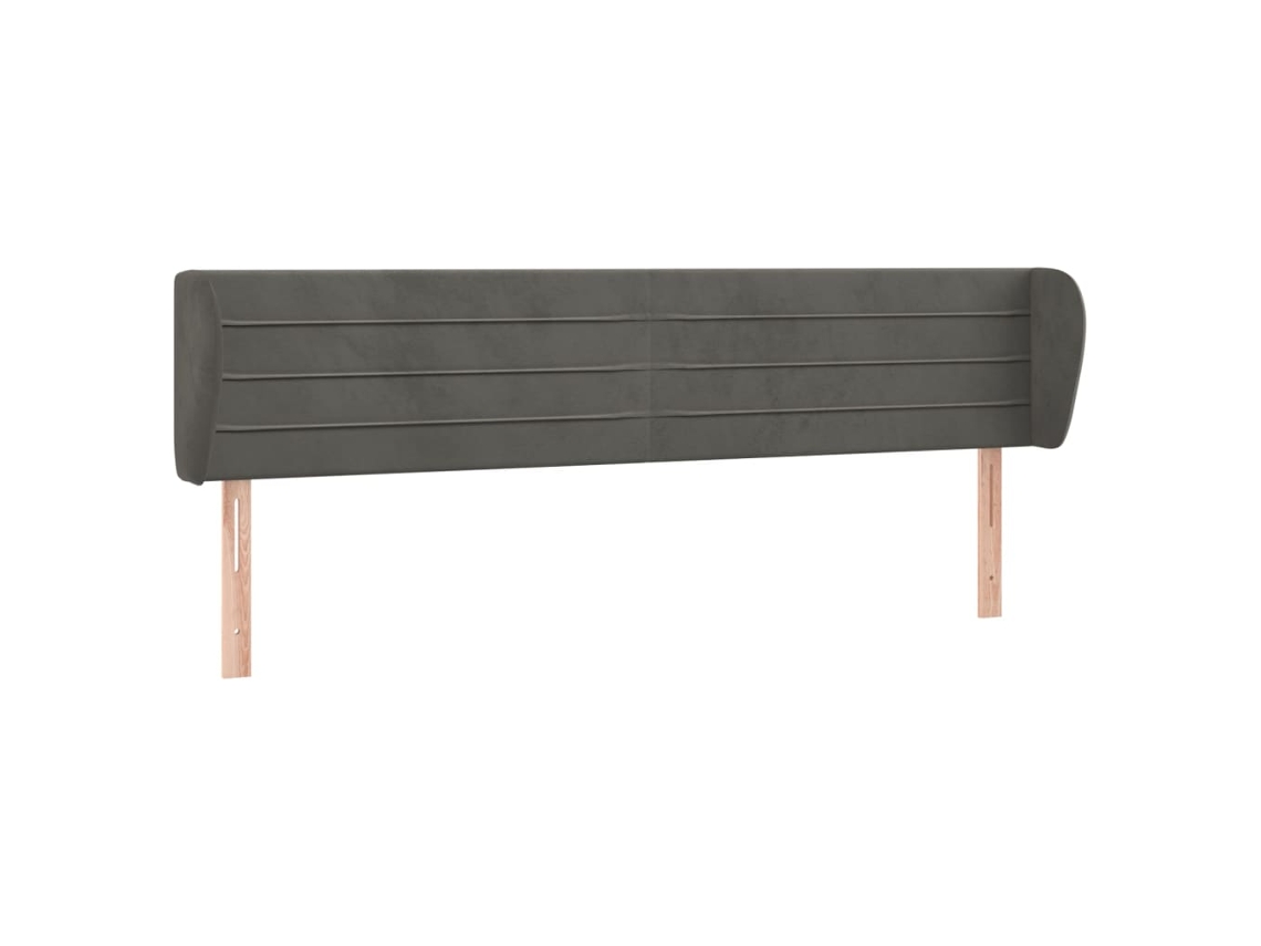 Headboard, Headboards Vidaxl Cinzeto Veludo (163 X 23 X 78/88 Cm)