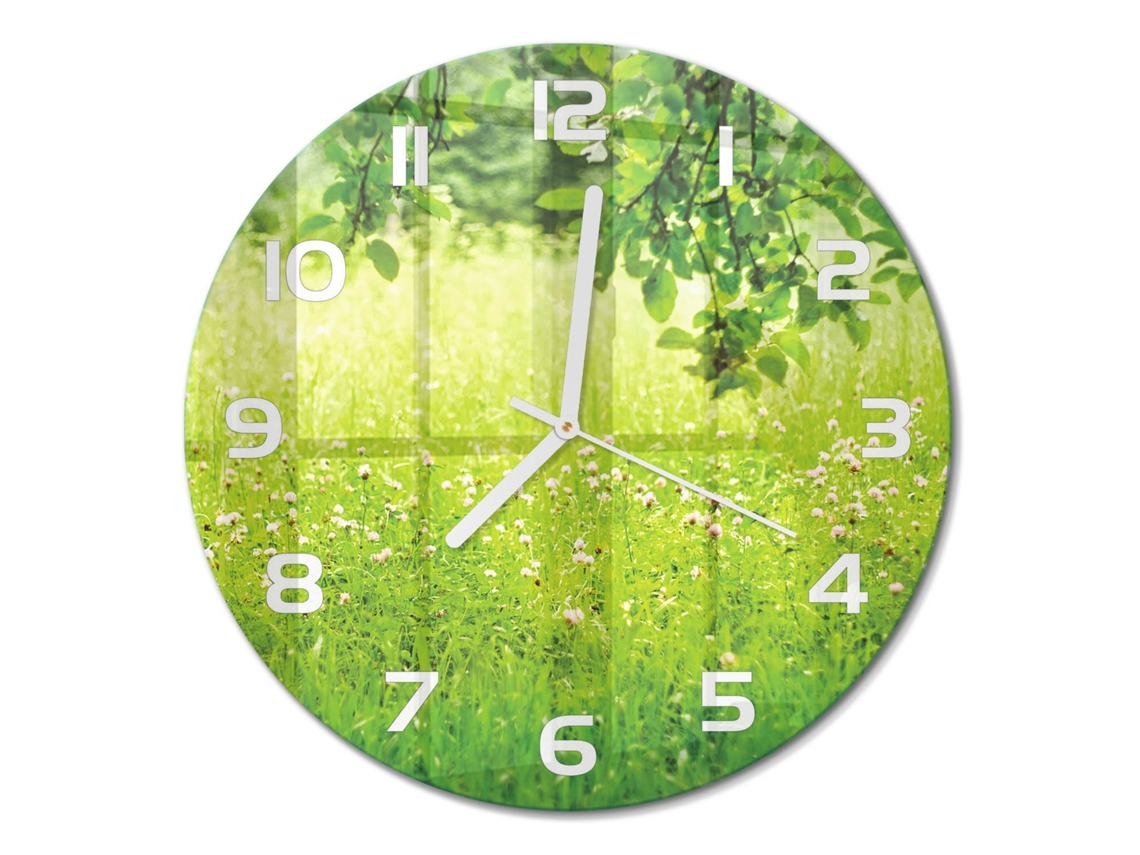 Relógio De Parede Verde Decorativo Quadrado Espelharte (30 Cm)